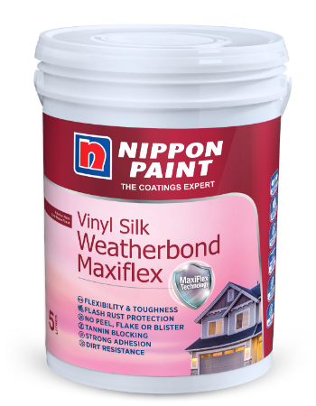 Nippon Vinyl  Silk Weatherbond Maxiflex Brilliant White-Exterior